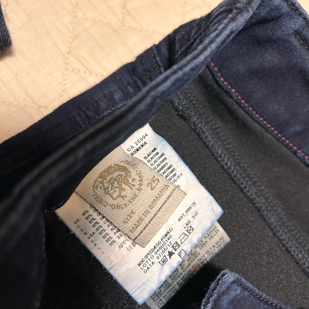 Diesel dark denim jeans size 25